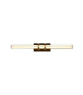 Parma LED Wall Lamp Satin Brass Metal & Clear Glass-1