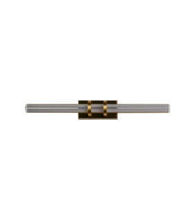 Parma LED Wall Lamp Satin Brass Metal & Clear Glass-2