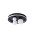 Trident 3 Light LED Flush Light Black Metal and Opal Glass Balls-2