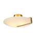 Sundial Flush Light Ceiling Light - Gold Metal & Frosted Glass-1