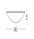 Sundial Flush Light Ceiling Light - Gold Metal & Frosted Glass