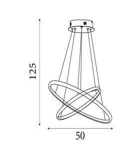 Eternity LED Celling Pendant Natural Bamboo & Gold Metal