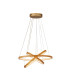 Eternity LED Celling Pendant Natural Bamboo & Gold Metal