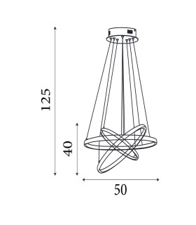 Eternity LED Celling Pendant Natural Bamboo & Gold Metal