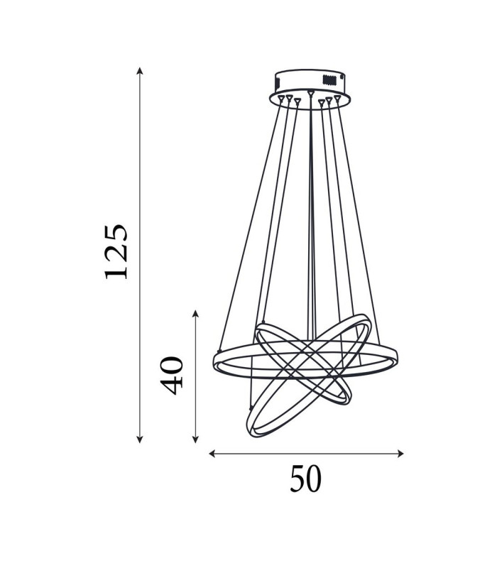 Eternity LED Celling Pendant Natural Bamboo & Gold Metal