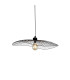 Wave Celling Pendant Convertible to Flush Light Ceiling Light - Black Metal-1