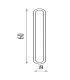 Bordo LED Outdoor Wall Lamp, Length 600mm, Black