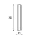 Bordo LED Outdoor Wall Lamp, Length 900mm, Black