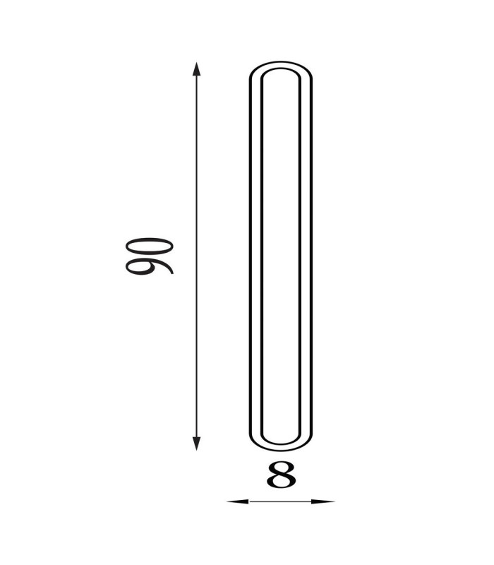 Bordo LED Outdoor Wall Lamp, Length 900mm, Black