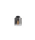 Sweden 1 Light Flush Light Ceiling Light - Matt Black & Smoked Glass-1
