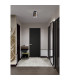 Sweden 1 Light Flush Light Ceiling Light - Matt Black & Smoked Glass-4