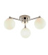 Tiberius 3 Light Flush Light Ceiling Light - Chrome Metal & White Frosted Glass