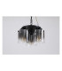 Sweden 3 Light Flush Light Ceiling Light - Matt Black & Smoked Glass-2