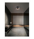 Sweden 3 Light Flush Light Ceiling Light - Matt Black & Smoked Glass-4