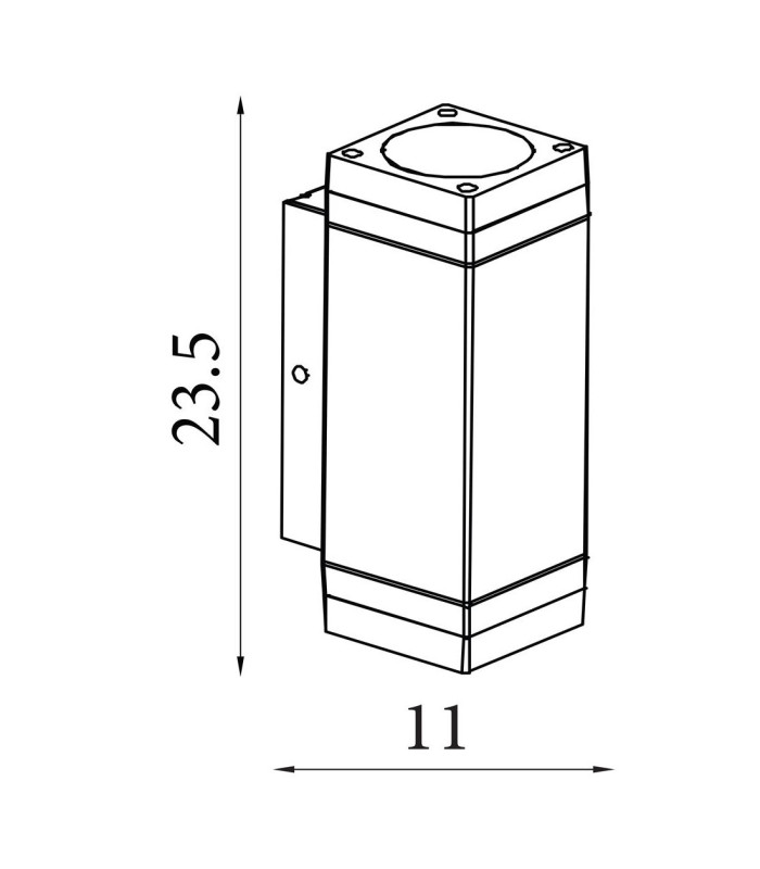 Houston Outdoor Up Down Wall Lamp Black
