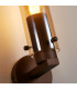 Sweden II 1 Light Wall Lamp Mocha Metal & Amber Glass-3