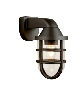 Seaside Outdoor Wall Lantern Black Plastic