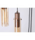 Sweden II 8 Light Cluster Light Drop Mocha Metal & Amber Glass-3
