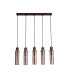 Sweden II 5 Light Bar Celling Pendant Mocha Metal & Amber Glass-2