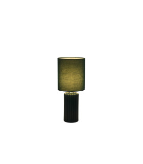Groove 1 Light Table Lamp Olive Green with matching Shade-1