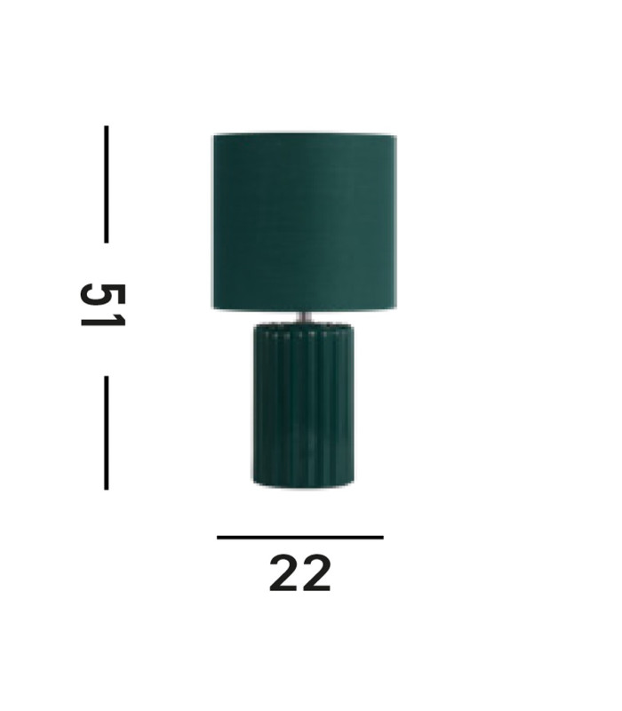 Groove 1 Light Table Lamp Olive Green with matching Shade-4