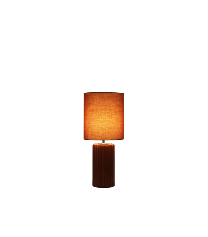 Groove 1 Light Table Lamp Burnt Orange with matching shade-2
