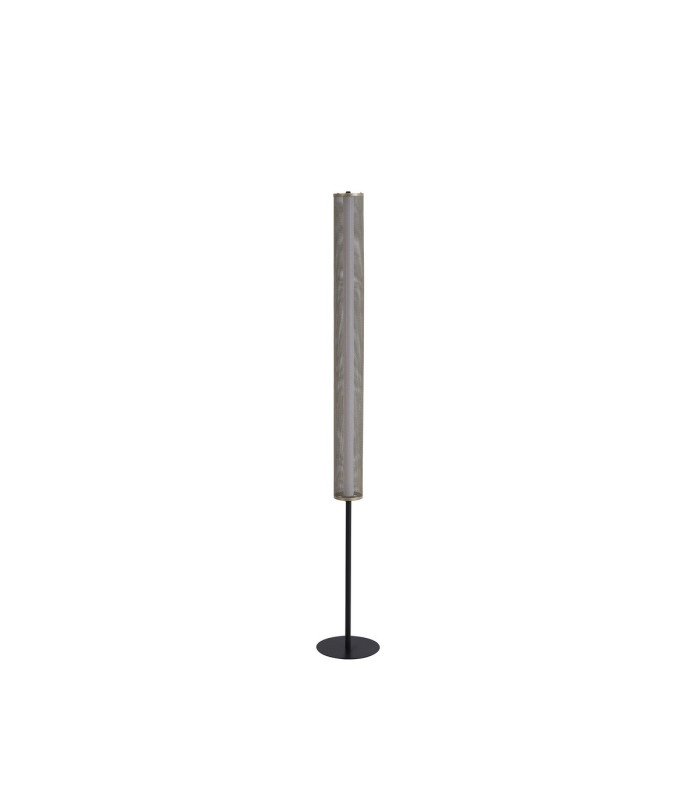 Thread LED Floor Lamp Gold Mesh and Sand Black Metal-2