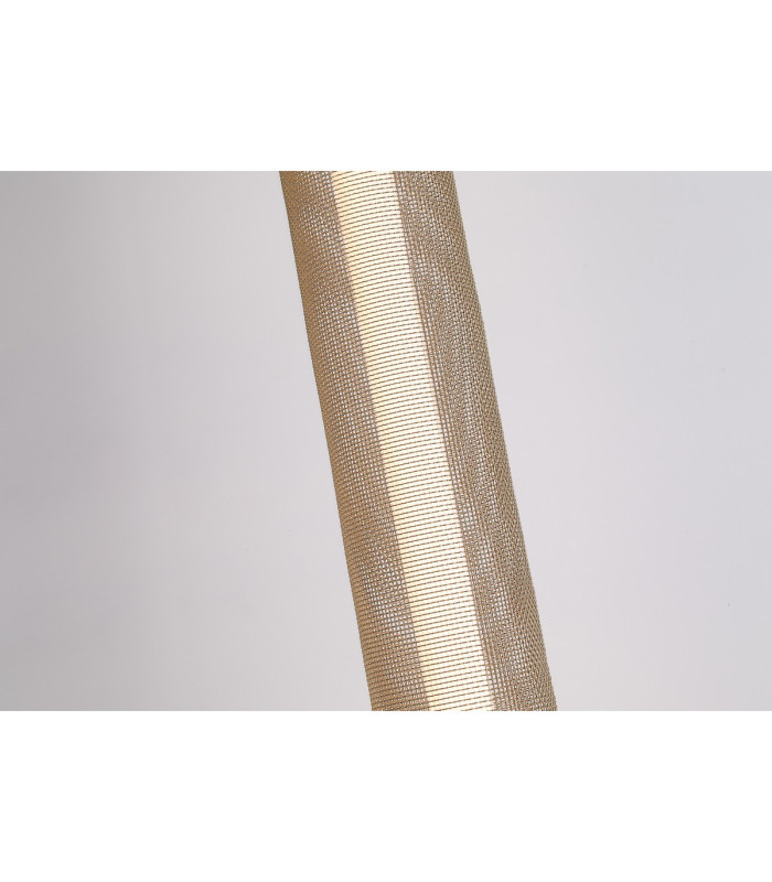 Thread LED Floor Lamp Gold Mesh and Sand Black Metal-3