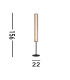 Thread LED Floor Lamp Gold Mesh and Sand Black Metal-4