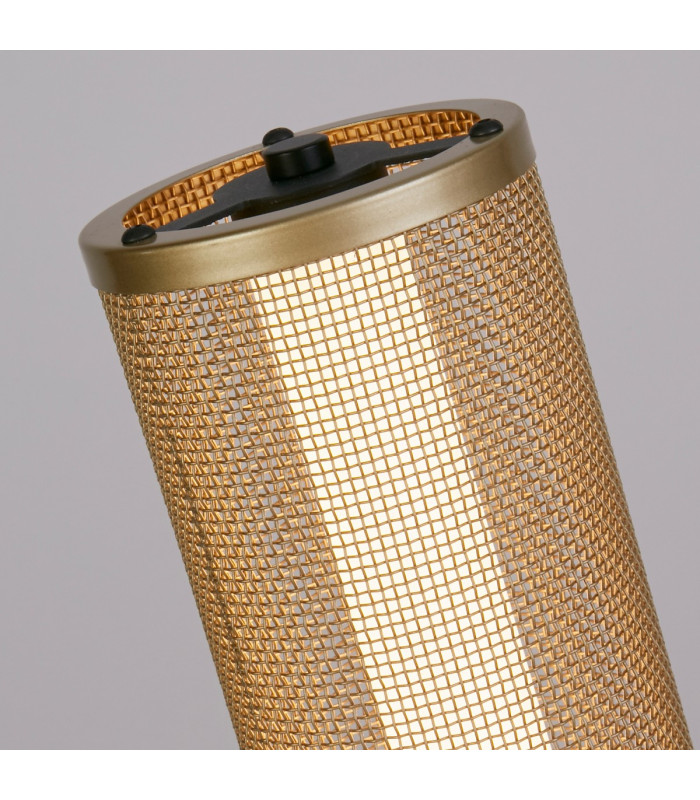 Thread LED Table Lamp Gold Mesh and Matt Black-3