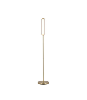Mod LED Floor Lamp Satin Brass Metal Opal Acrylic & Clear-1