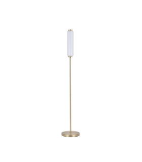 Mod LED Floor Lamp Satin Brass Metal Opal Acrylic & Clear-2
