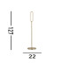 Mod LED Floor Lamp Satin Brass Metal Opal Acrylic & Clear-4