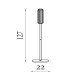 Mod LED Floor Lamp, Satin Brass Metal, Opal Acrylic & Clear