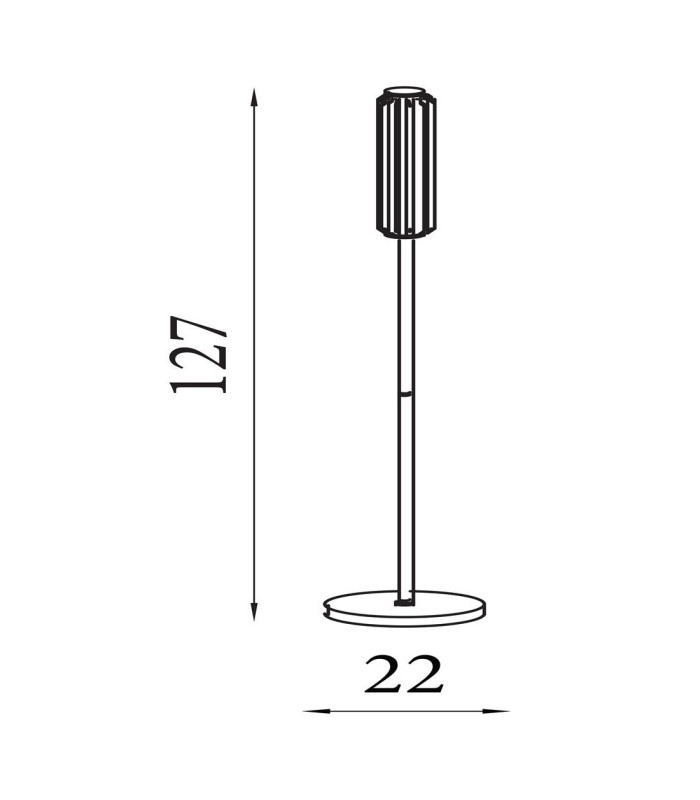 Mod LED Floor Lamp, Satin Brass Metal, Opal Acrylic & Clear