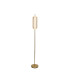 Capsule LED Floor Lamp Satin Brass Metal and Acrylic Shade-1