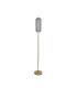 Capsule LED Floor Lamp Satin Brass Metal and Acrylic Shade-2