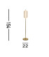 Capsule LED Floor Lamp Satin Brass Metal and Acrylic Shade-4