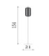 Capsule LED Floor Lamp, Satin Brass Metal and Acrylic Shade