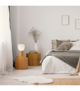 Ella Table Lamp Wood & Opal Ribbed Glass-2
