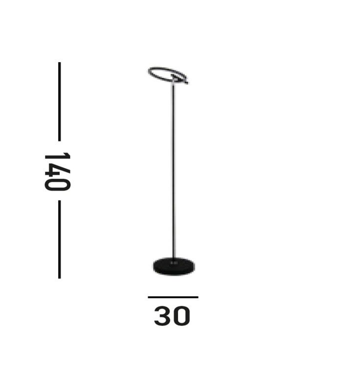 Space LED Floor Lamp Black Metal-4