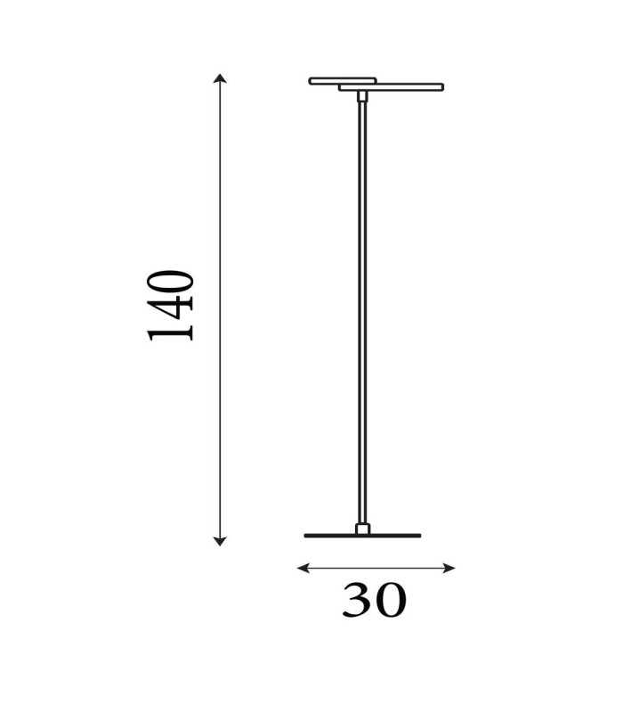Space LED Floor Lamp, Black Metal