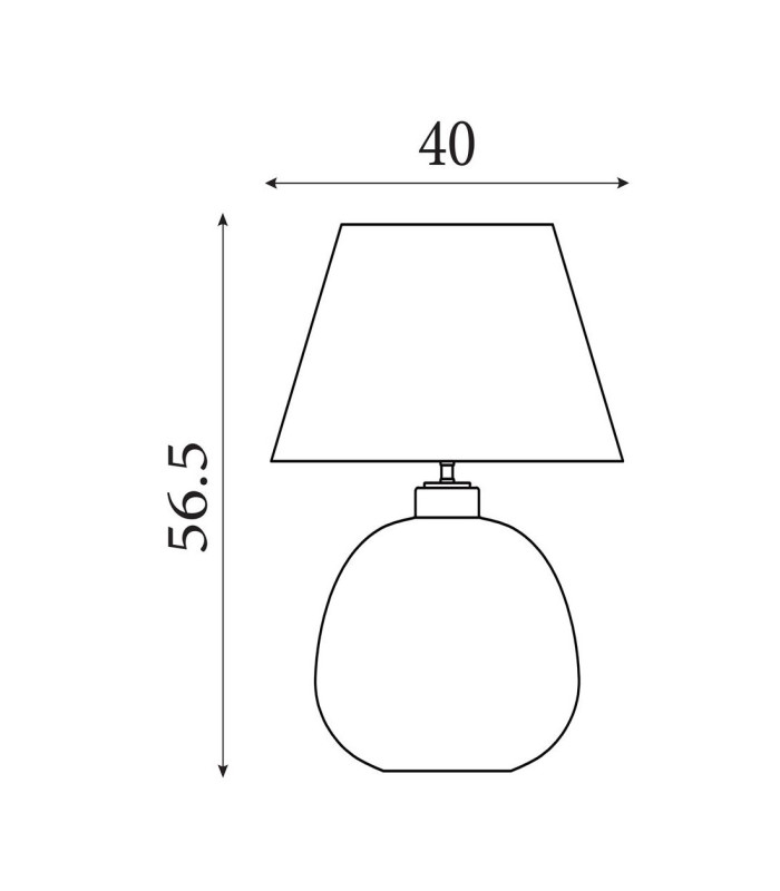 Zenith Table Lamp, Green Glass with Natural Linen Shade