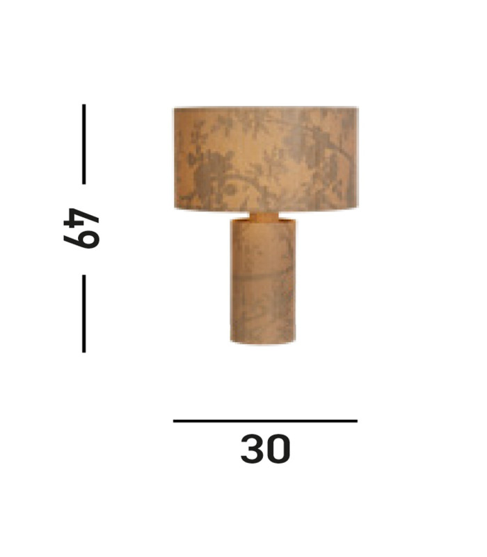 Isla 1 Light Table Lamp Recycled Paper and Black Metal-4