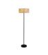 Isla 3 Light Floor Lamp Recycled Paper Shade and Black Metal-1