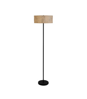 Isla 3 Light Floor Lamp Recycled Paper Shade and Black Metal-2