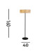 Isla 3 Light Floor Lamp Recycled Paper Shade and Black Metal-4