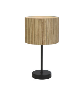 Meadow 1 Light Table Lamp Natural Grass Shade and Black Metal-1
