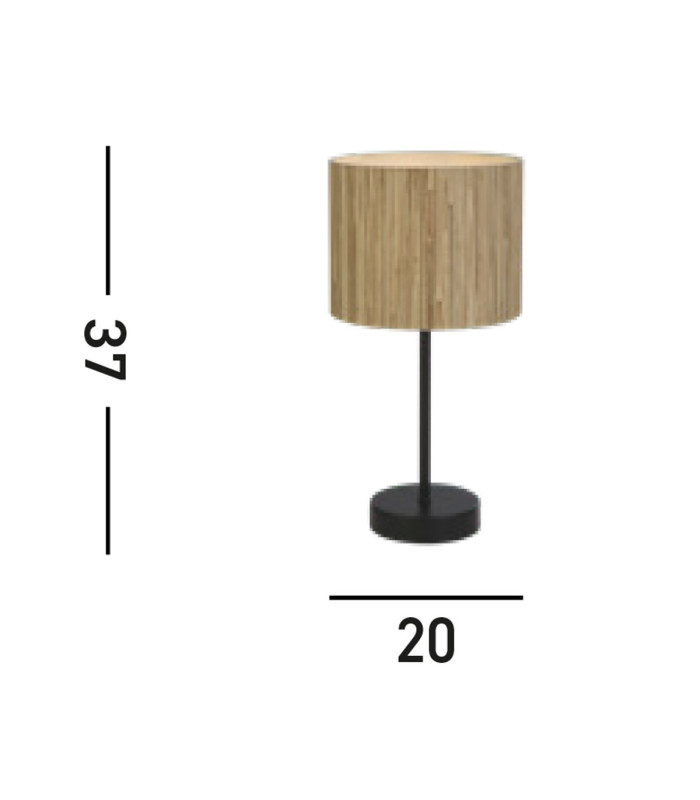 Meadow 1 Light Table Lamp Natural Grass Shade and Black Metal-4