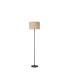 Meadow 1 Light Floor Lamp Natural Grass Shade and Black Metal-1